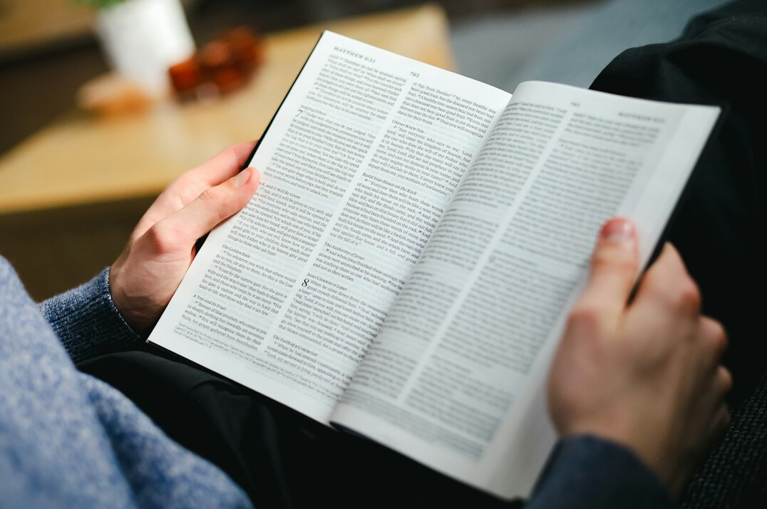 person reading news
